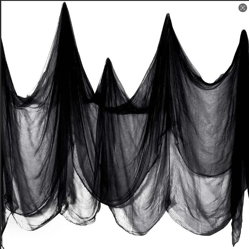 Halloween Hanging Ghost Mask Door Curtain - Haunted House Decor