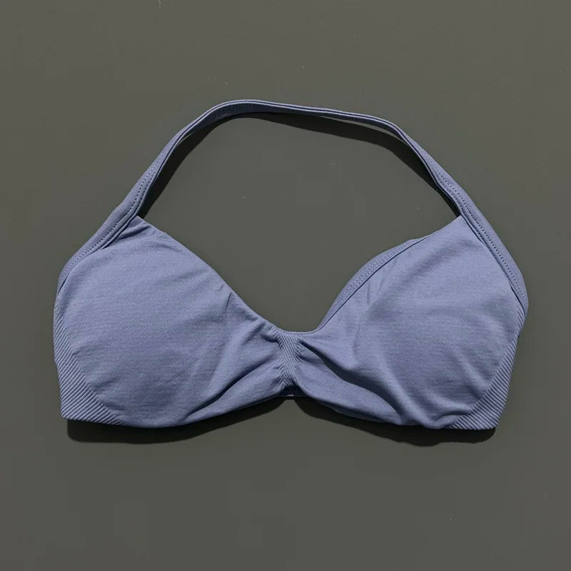 Impact Strappy Sports Bra - High Support Halter Workout Top