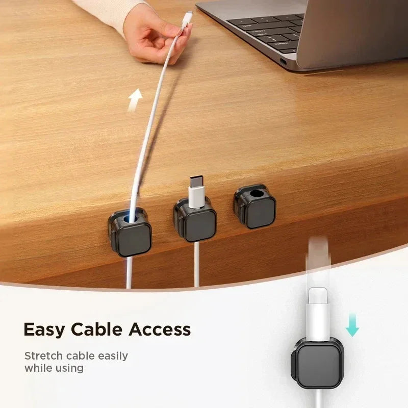 Magnetic Cable Clip & Cord Organiser - Workspace Management Solution