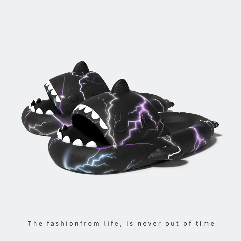 Glow-in-the-Dark Shark Slipper Sandals