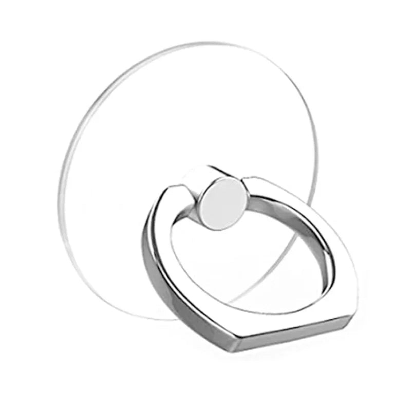 Soporte de anillo para teléfono móvil con rotación de 360 grados, transparente