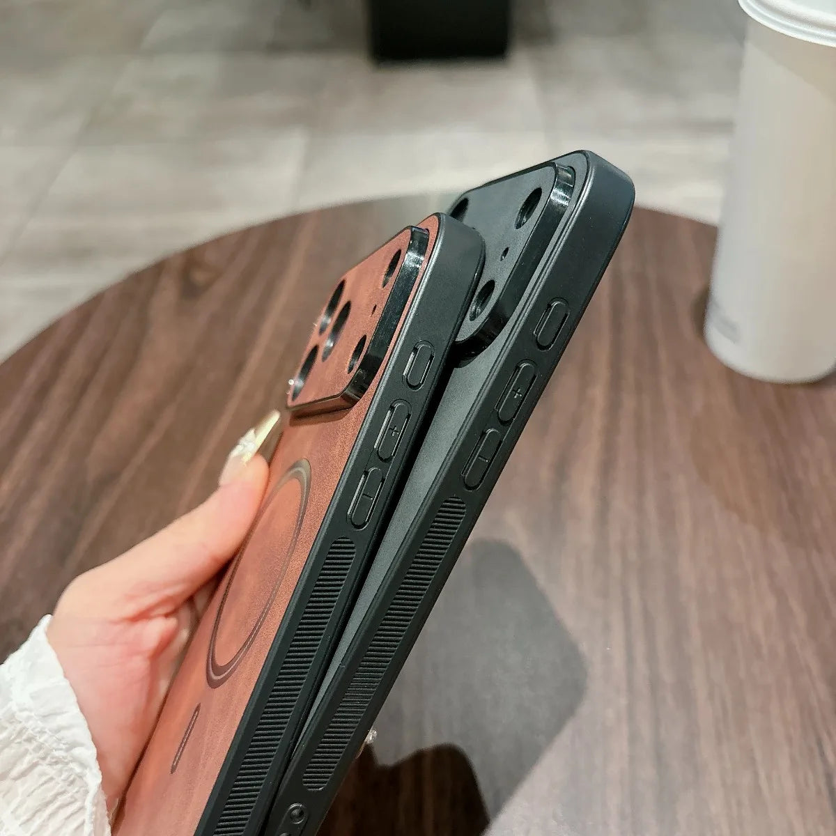 Magnetic Leather iPhone Case - All-Round Camera Protection