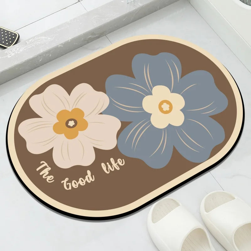 Petit tapis de terre de diatomées Daisy - Lavable à la main et multi-usages