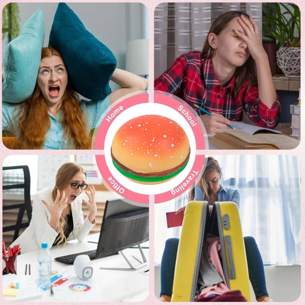 Squishy Food Stress Relief Toys - Hamburger & Cookies
