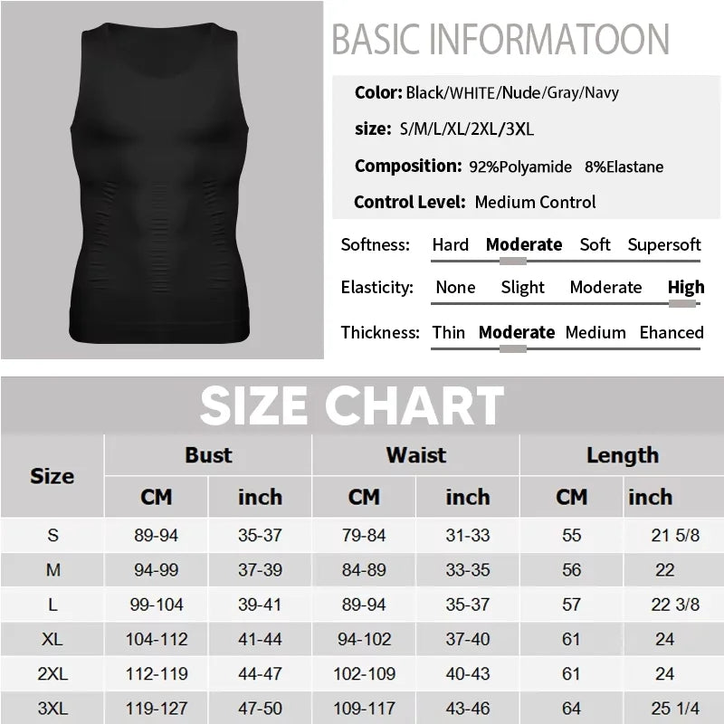 Men's Slimming Vest - Bascora