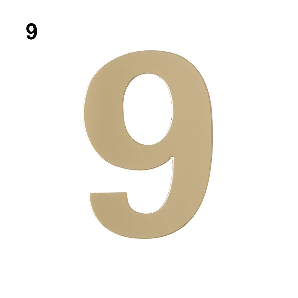 Self-Adhesive Address Number Stickers - Acrylic Door Plate Digits