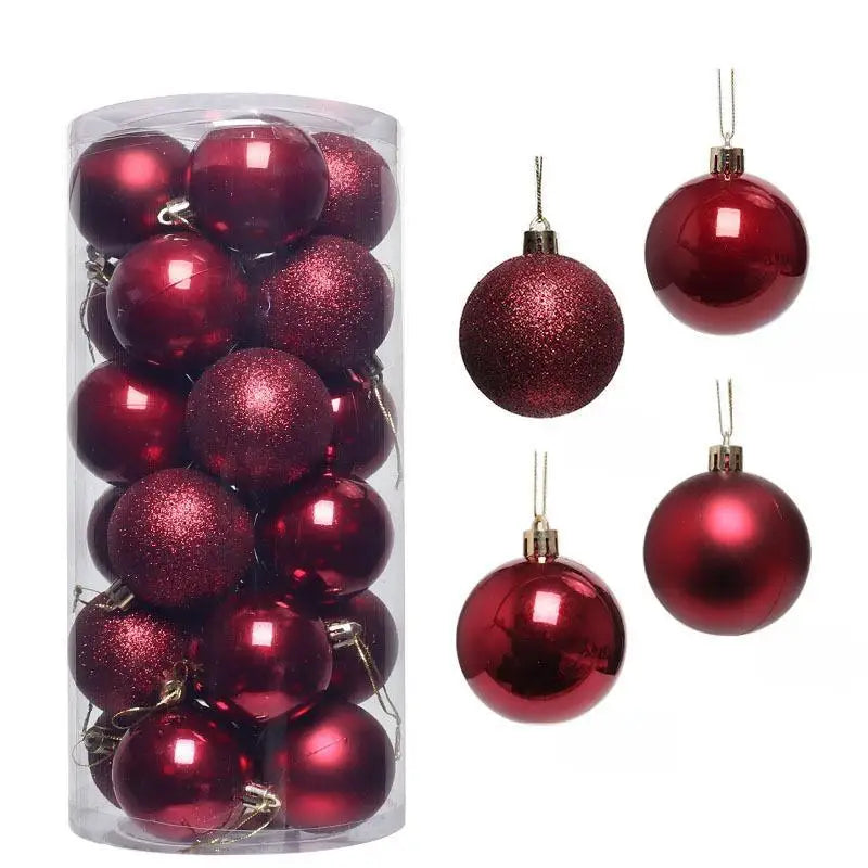Christmas Ball Ornaments - Multicolor Electroplating Pendant Set