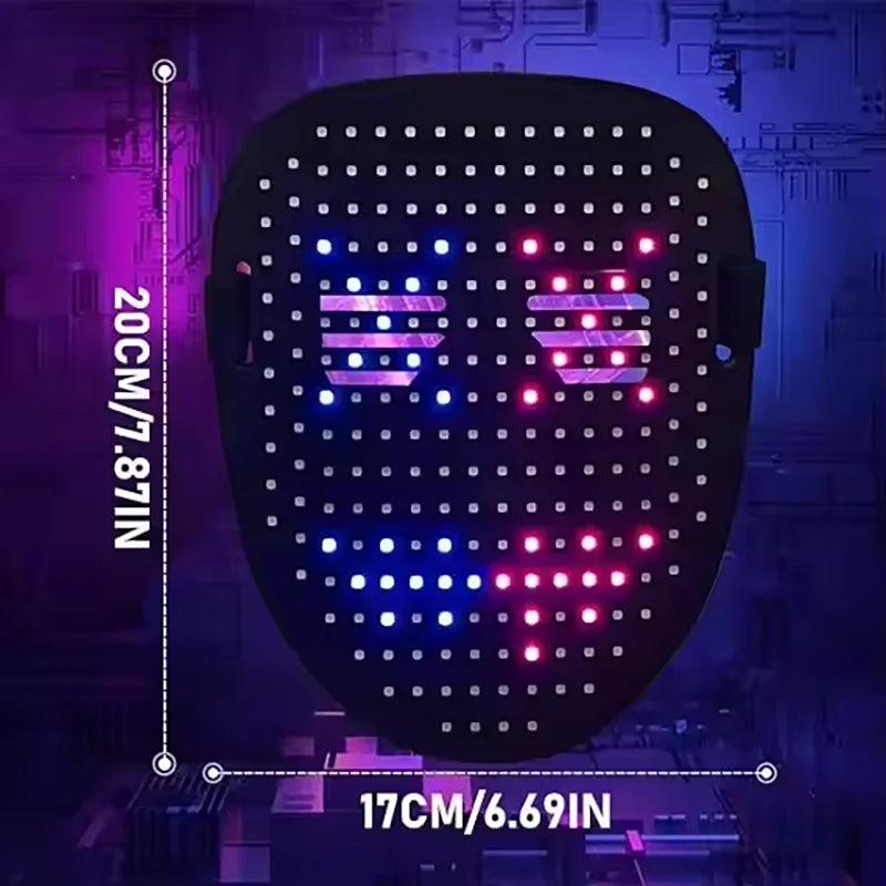 LED Mask with Gesture Sensing - Transforming Halloween Mask