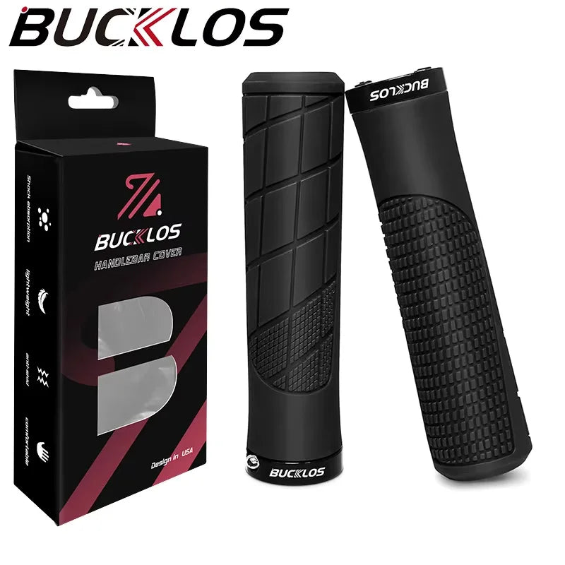 Bicycle Handlebar Grip - Rubber Shock Absorbing Lockable MTB