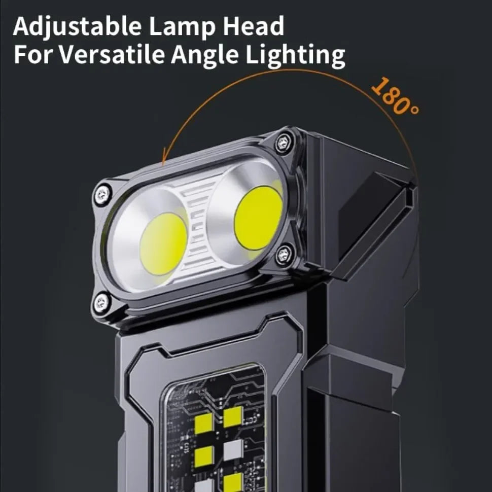 Mini USB Rechargeable LED Flashlight - Magnetic Emergency Light