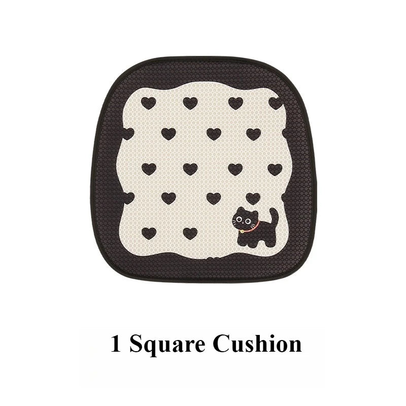 Coussin de siège auto en maille nid d'abeille pour chaton mignon
