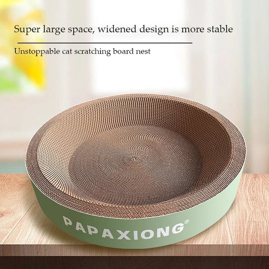 Cat Scratcher and Bed - Round Oval Design - Bascora