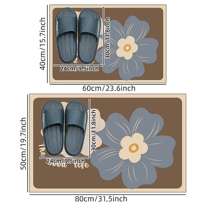 Petit tapis de terre de diatomées Daisy - Lavable à la main et multi-usages