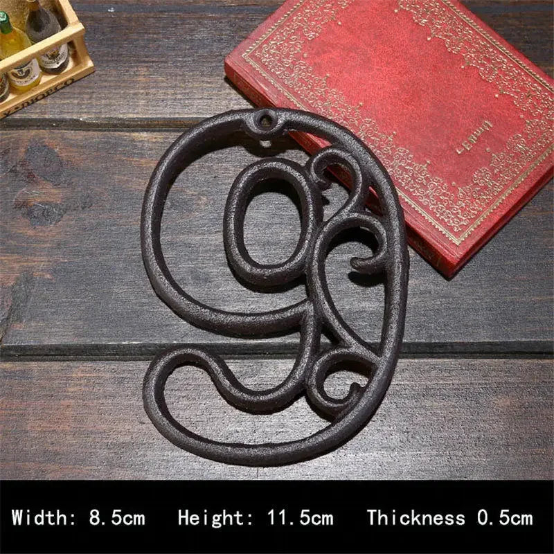 American Style Industrial Cast Iron House Numbers - Customized Address Signs