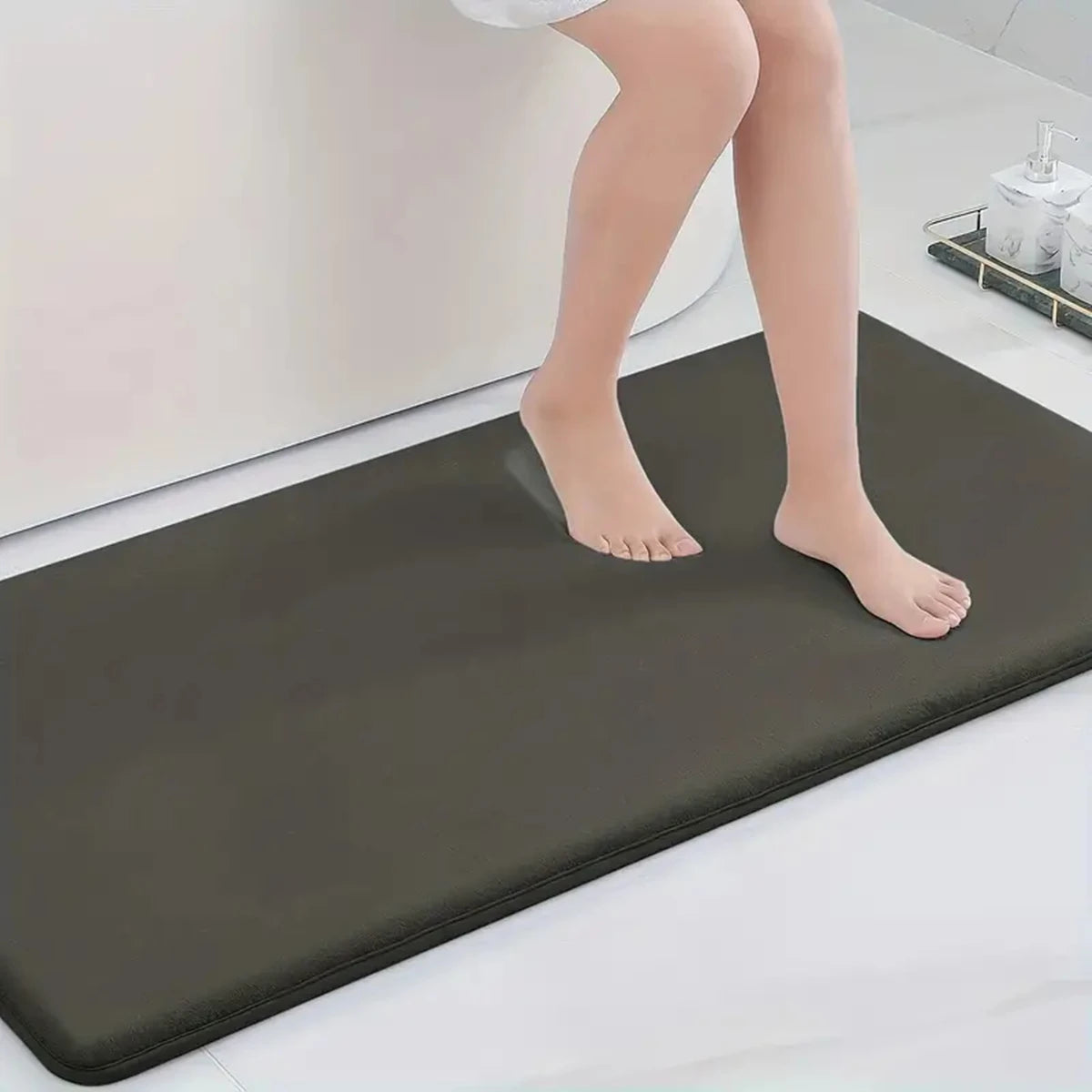 Large Bathroom Floor Mat - Water Absorbent Anti-Slip Carpet