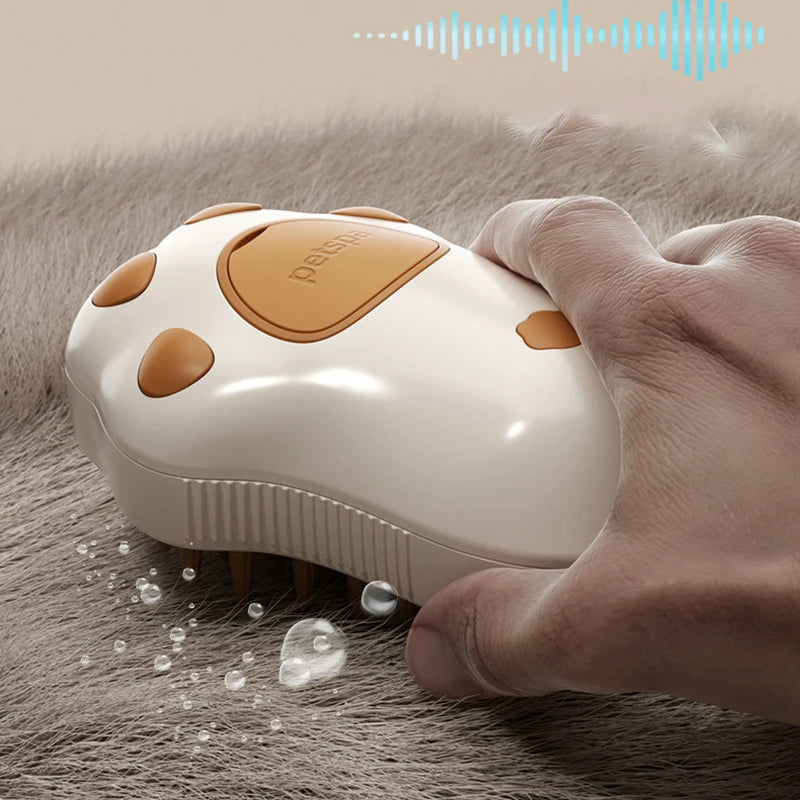3-in-1 Steam Pet Brush - Electric Spray Grooming Tool for Dogs & Cats