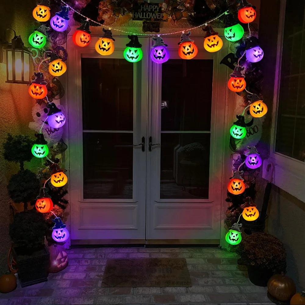 Pumpkin String Lights - RGB LED Indoor Outdoor Decoration