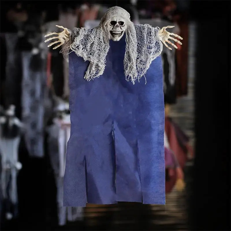 Halloween Hanging Ghost Mask Door Curtain - Haunted House Decor