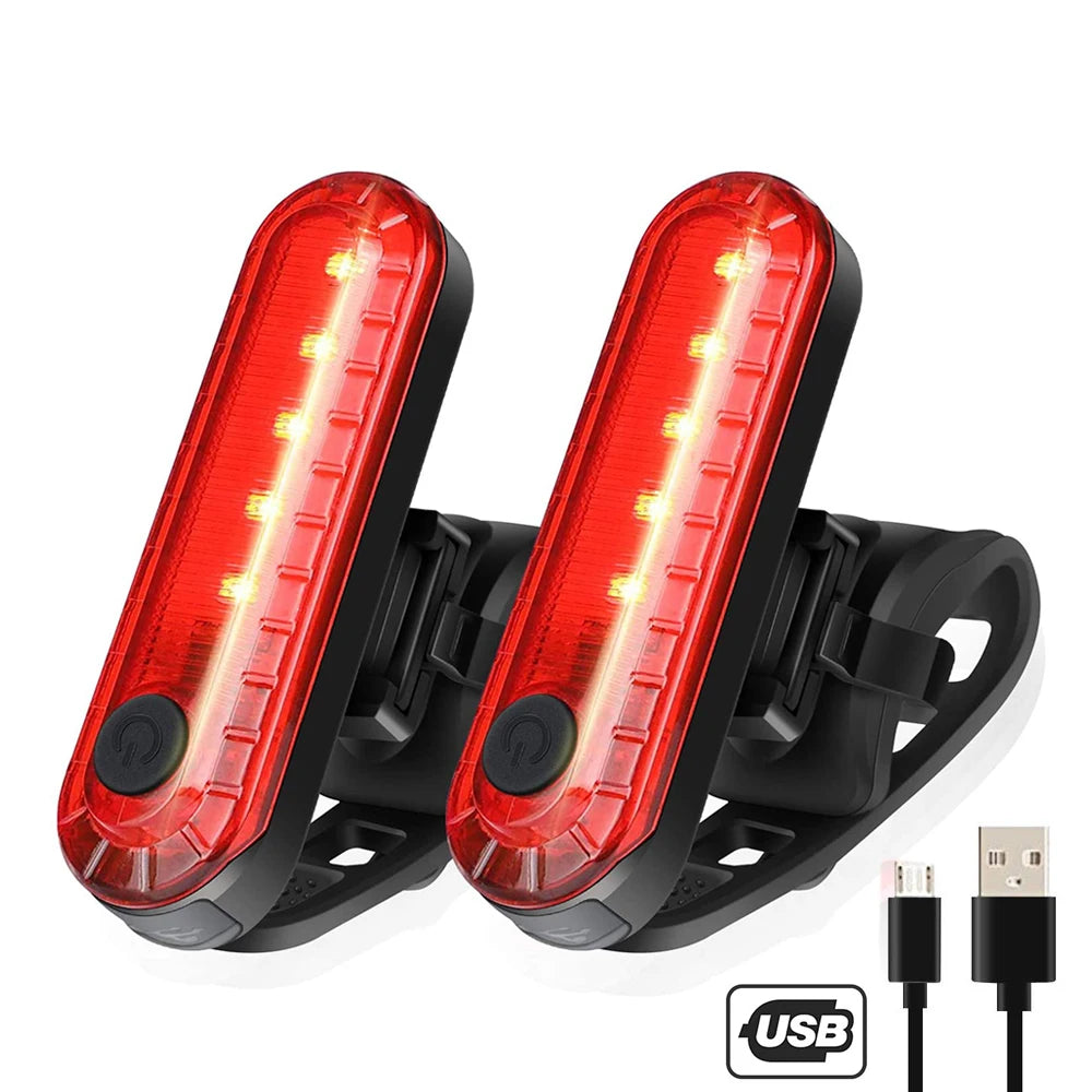 Rear Bike Tail Light - USB Rechargeable Ultra Bright