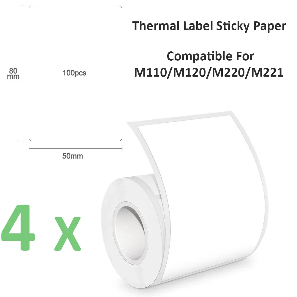 Circle Thermal Paper Stickers - Printer Compatible Labels