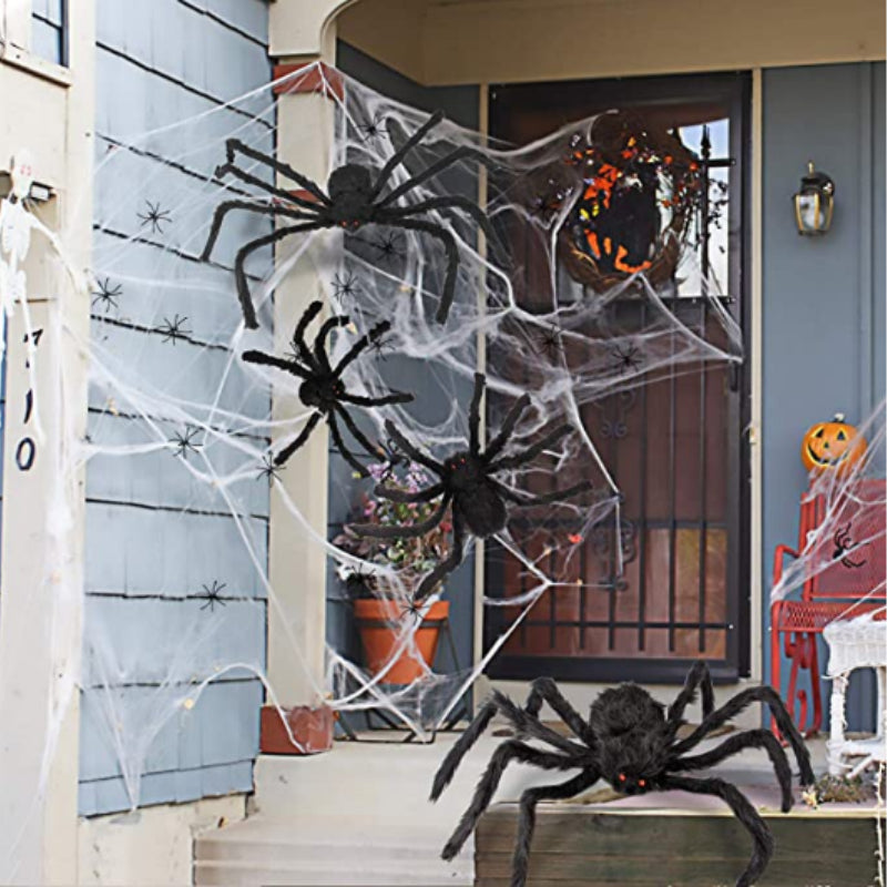 Extra Large Plush Black Spider - Halloween Decoration