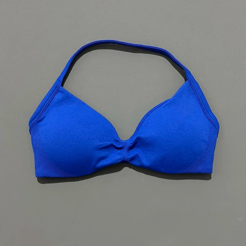 Impact Strappy Sports Bra - High Support Halter Workout Top