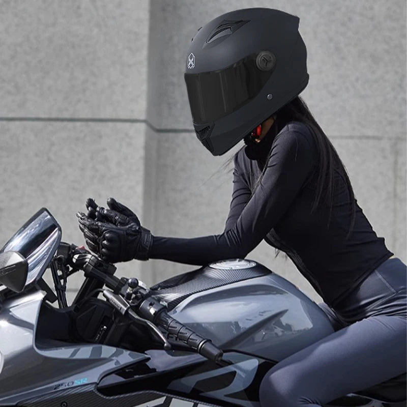 Casque de moto intégral à double visière