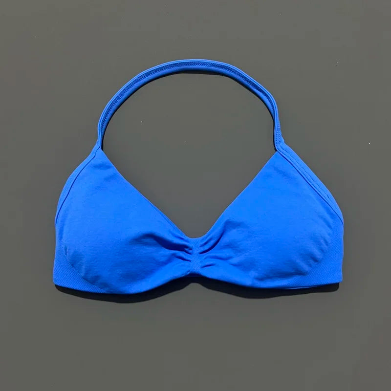 Impact Strappy Sports Bra - High Support Halter Workout Top