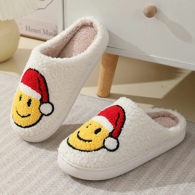 Plush Winter Slippers - Fluffy Cotton Non-Slip Indoor Shoes