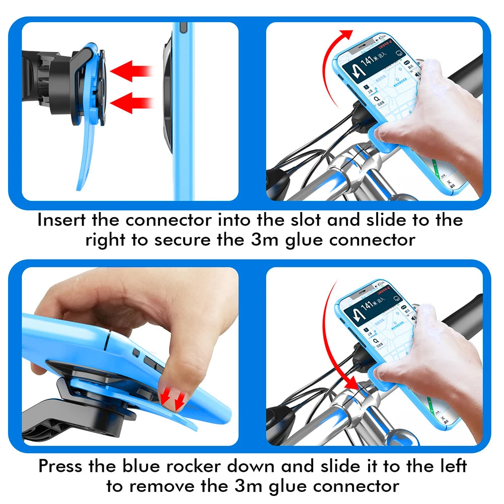 Motorcycle Bike Phone Holder - 360° Rotatable Navigation Stand