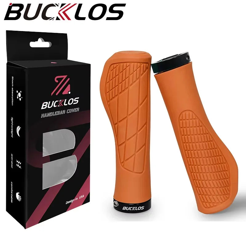 Bicycle Handlebar Grip - Rubber Shock Absorbing Lockable MTB