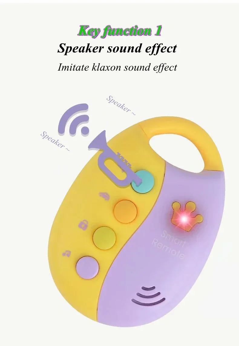 Toddler Car Key Toy - Sound Light Music Remote Safety Education