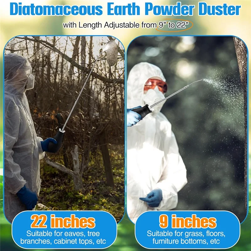 Diatomaceous Earth Powder Duster - Garden Sprayer for Organic Pest Control