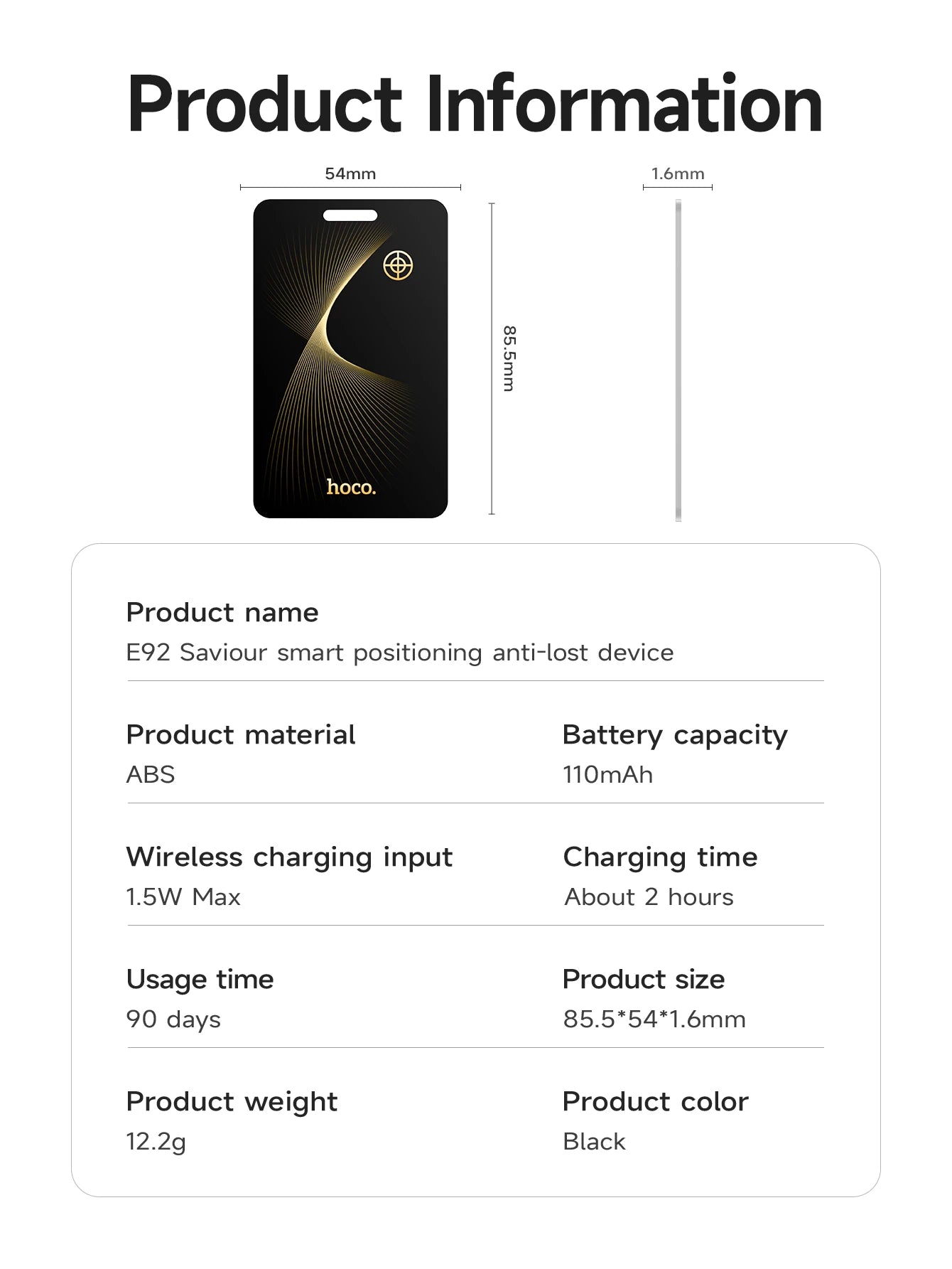 Card GPS Tracker - Wireless Charging Pet & Animal Finder