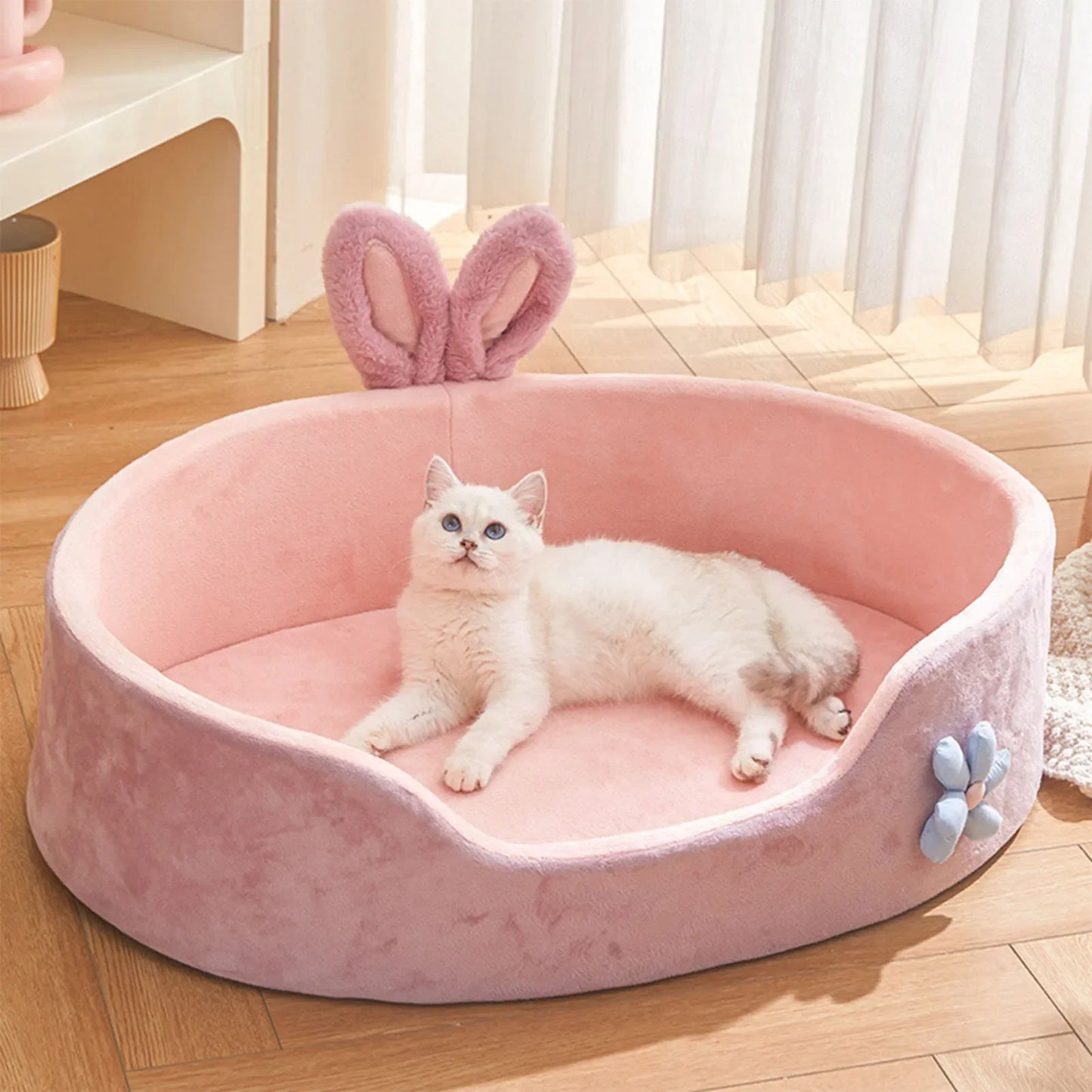 Soft Washable Pet Bed - Removable Cover for Dogs & Cats