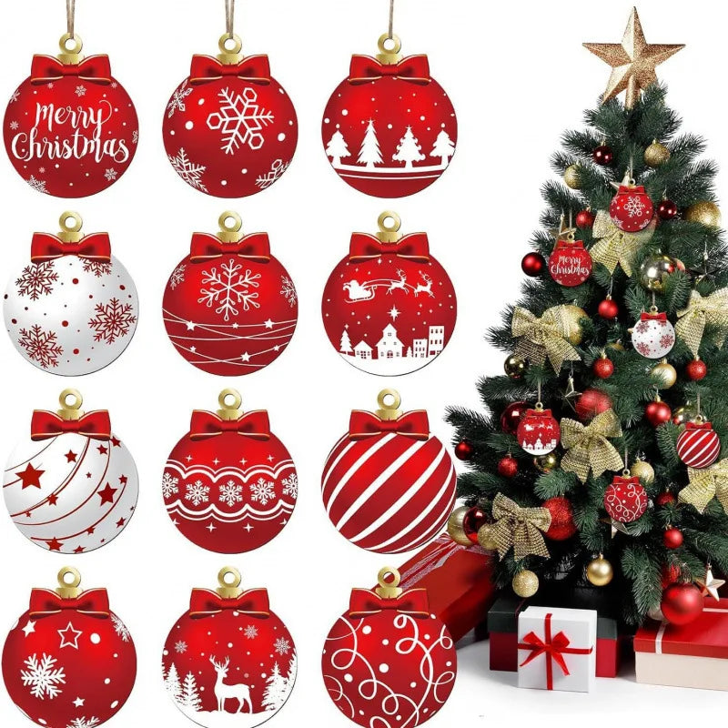 Christmas Ball Ornaments - Multicolor Electroplating Pendant Set