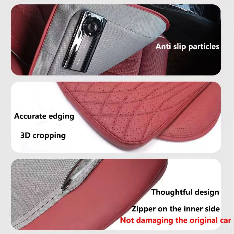 Luxury Leather Car Seat Cover - 54cm Universal