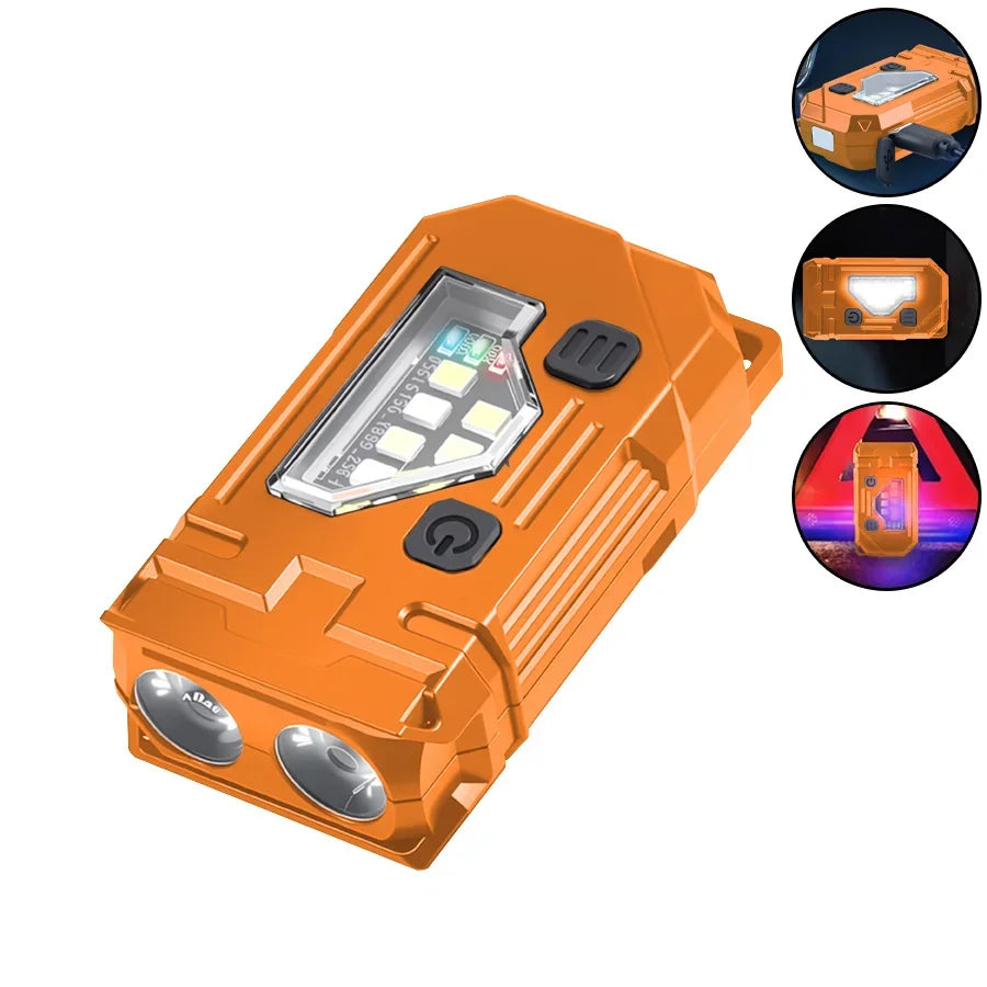 Mini USB Rechargeable LED Flashlight - Magnetic Emergency Light