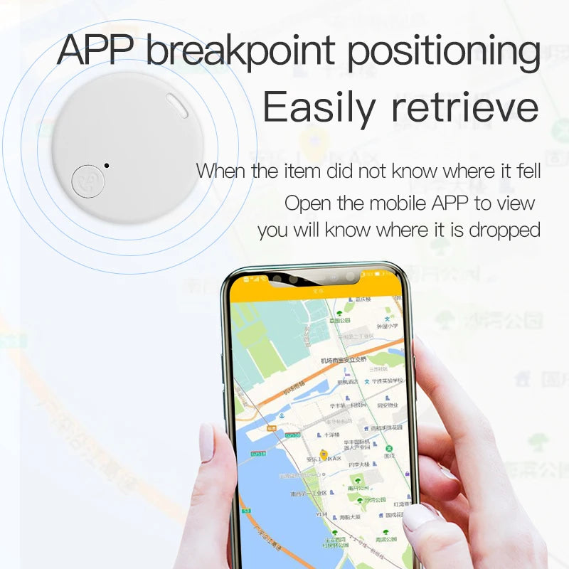 Mini porte-clés avec alarme et localisateur GPS - Étiquette intelligente pour animaux et clés