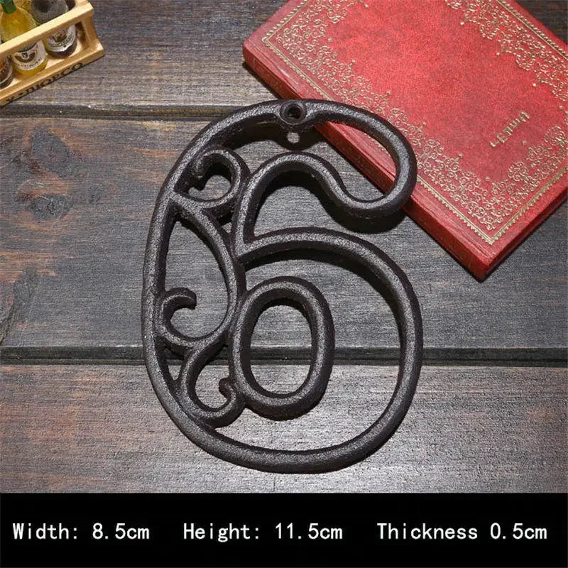 American Style Industrial Cast Iron House Numbers - Customized Address Signs
