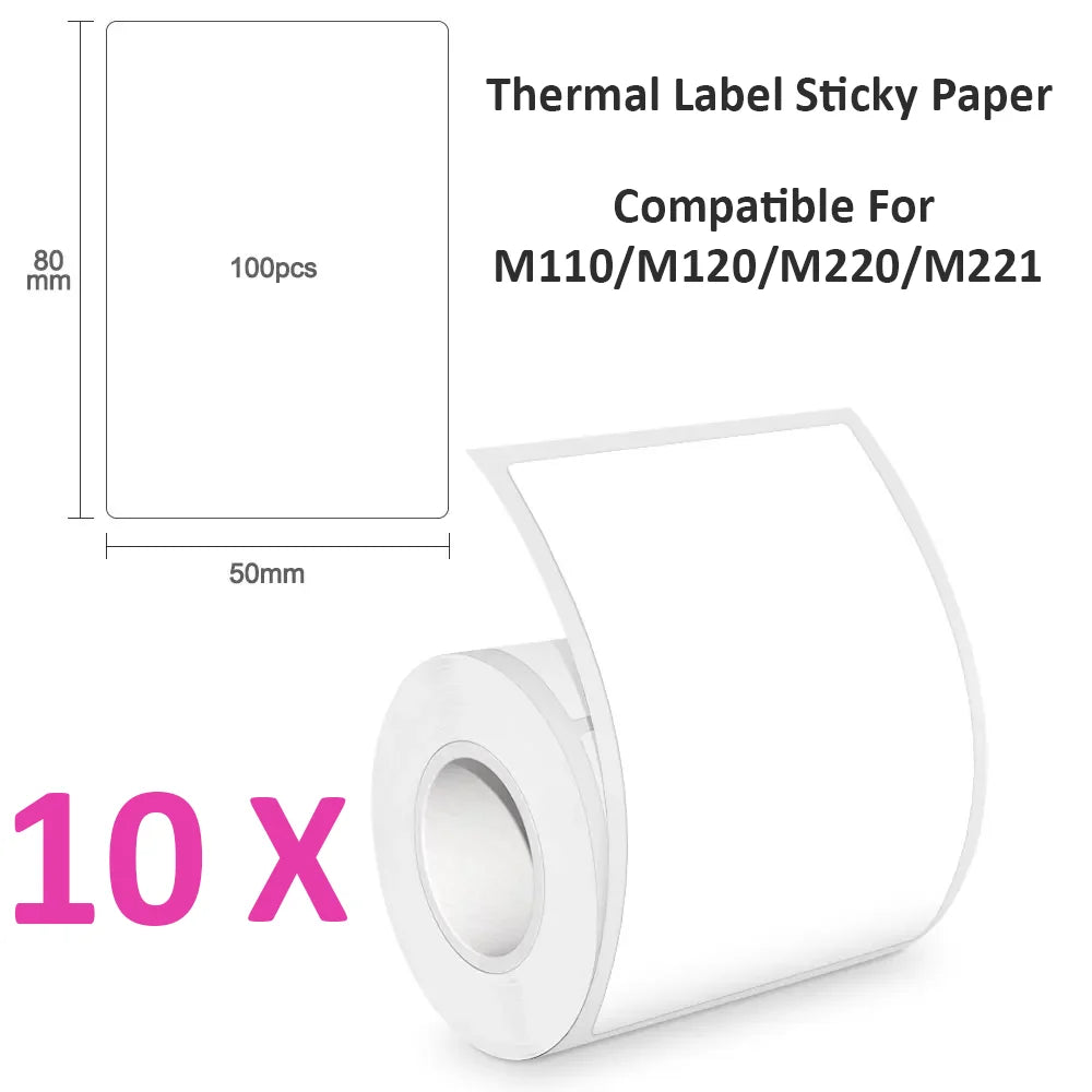 Circle Thermal Paper Stickers - Printer Compatible Labels
