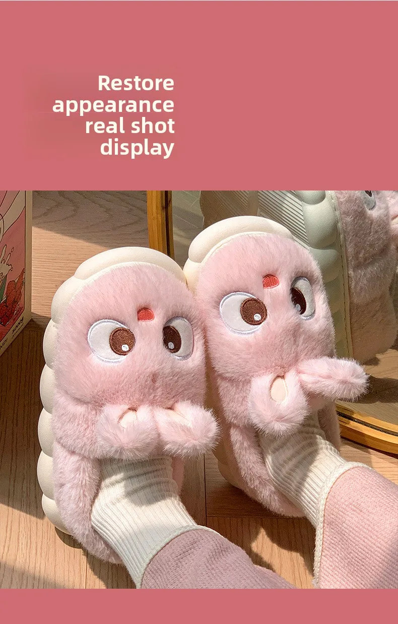 Women's Cotton Slippers - Warm Winter Indoor Shoes
