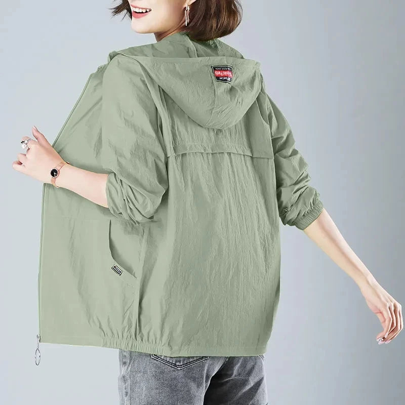 Sun Protection Jacket for Women - Hooded Summer Coat