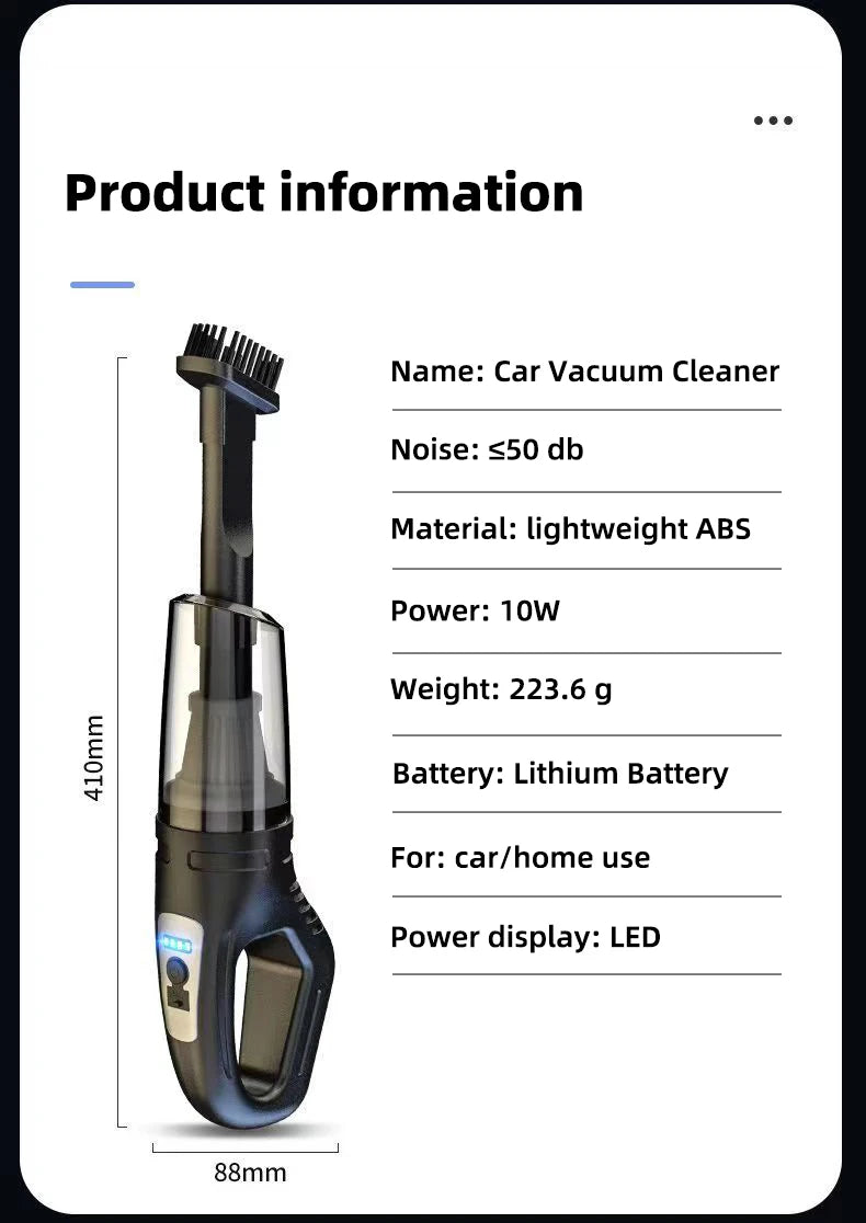 Car Multipurpose Vacuum Cleaner - Rechargeable Handheld
