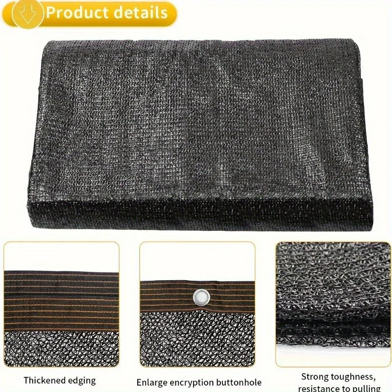 70-80% Black Sunshade Net - Anti-UV Greenhouse Privacy Screen