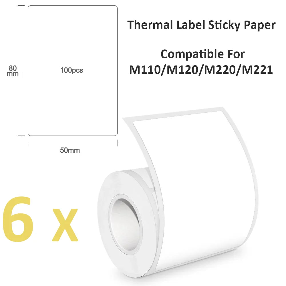 Circle Thermal Paper Stickers - Printer Compatible Labels