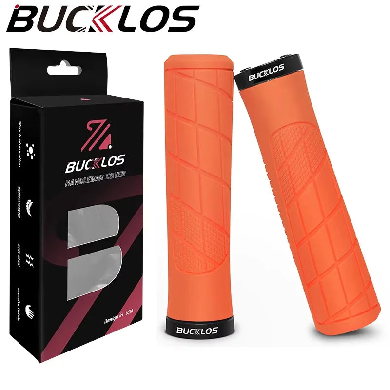 Bicycle Handlebar Grip - Rubber Shock Absorbing Lockable MTB