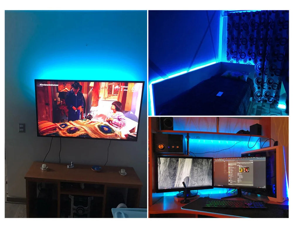 5M USB LED Strip Lights - Aesthetic Room Decor & Ambient Lighting