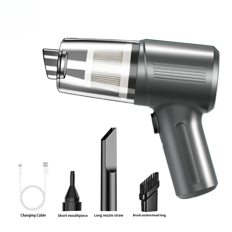 Portable Wireless Car Vacuum - Compact High-Suction Handheld