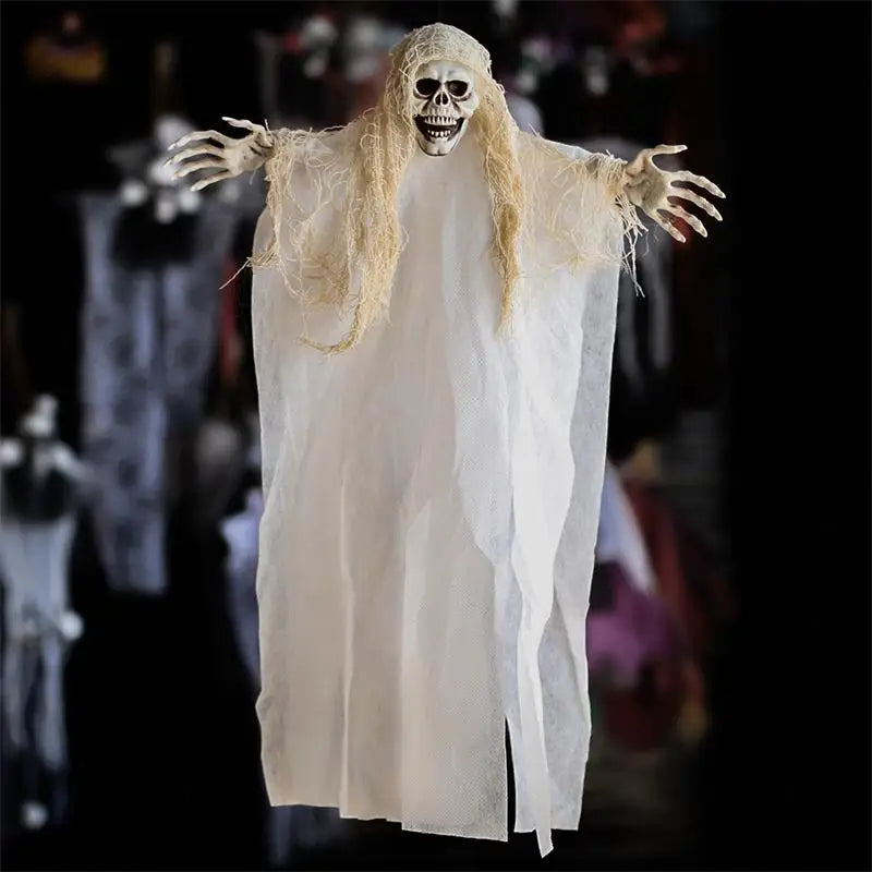 Halloween Hanging Ghost Mask Door Curtain - Haunted House Decor